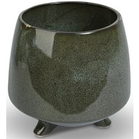 Krukke Dreja med tre fødder H12,8 cm - Grøn Krukke Dreja med tre fødder H12,8 cm - Grøn