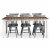 Dalsland spisegruppe: Spisebord i Eg/Hvid med 6 gr stokstole