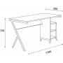 Nero skrivebord 120 x 50 cm - Valnd/sort