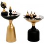 Kalk sidebord st 46/56 cm - Guld/sort