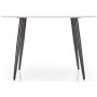 Belagio spisebord rundt 120 cm - Hvid marmor/sort