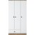 Mendy garderobe 90 cm - Valnd/hvid