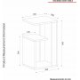 Ravenna sidebord 29,5 x 35 cm - Hvid/guld/sort