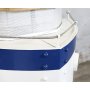 Barskabsbd 102 x 54 cm - Hvid/bl/Sort
