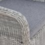 Spisest; 4 stole og spisebord 110 cm gr/rattan