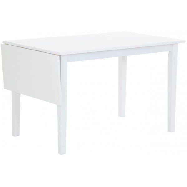 Sander klapbord 120 cm + 40 cm klap - Hvid