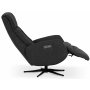 Marbck luksus recliner lnestol (2 el-motorer) indbygget fodskammel - Mrkegrt stof