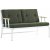 Lotus 2-personers udendrs sofa - Hvid/grn + Mbelplejest til tekstiler