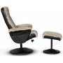Times lnestol med fodskammel (Recliner) - Beige freskind