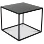 Carrera sofabord firkantet 60 x 60 cm - Grn marmor/sort