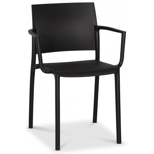 Alafors spisestuestol stabelbar - Sort (plastik)