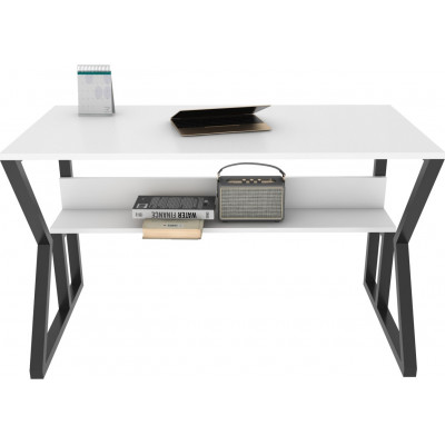 Wake skrivebord Sort/hvid - 120 x 60 cm