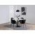 Tarifa spisebord 110 cm - Hvid marmor/sort