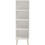 Softline smal reol med 4 rum - Hvid