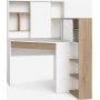 Funktion Plus skrivebord 138,4 x 101,6 x 141,1 cm - Hvid/eg