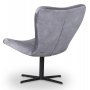 Plettet rd designerlnestol - Lysegr (Velvet)