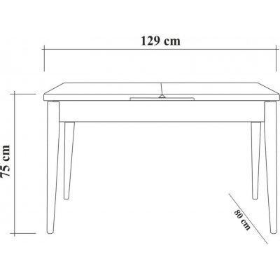 Vina spisebord 129-163 cm - Fyrretr