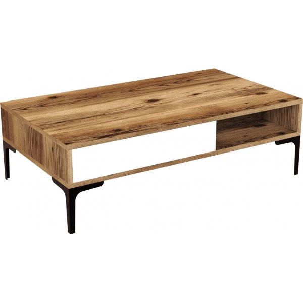 Istanbul sofabord 105 x 60 cm - Valnd/hvid