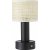 Tiara genopladelig bordlampe - Sort/rattan - 24 cm