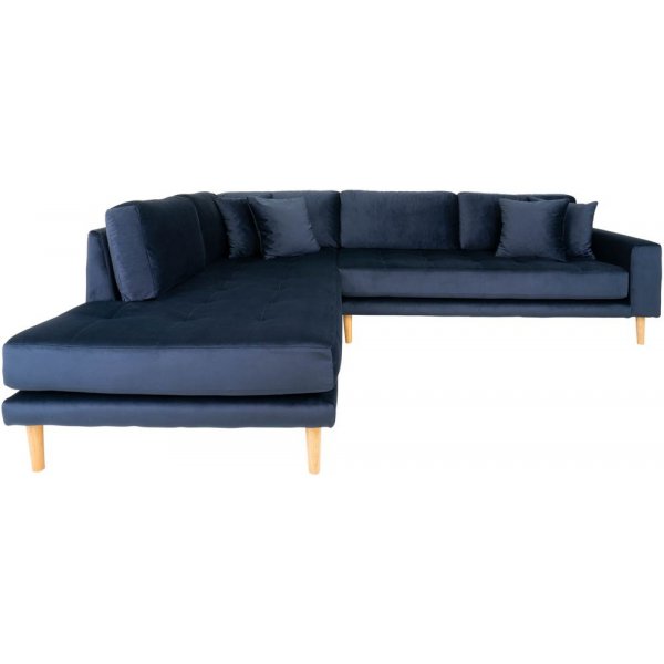 Lido Hjrnesofa med ben ende - Bl