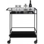 Hvid Serveringsvogn 68 x 40 cm - Sort + Mbelfdder