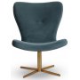 Spekerd designer lnestol - Petrol (Fljl) / Messing