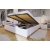 Dentro 140 x 200 cm seng med opbevaring - Hvid/stirling eg