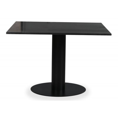 Empire spisebord - Granit 90x90 cm / Sort metalfod