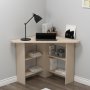 Hjrneskrivebord 80 x 80 cm - Beige
