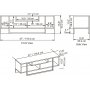 Asal media bnk 120 cm - Guld/hvid