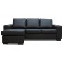 Solna Divan Sofa venstre - sort lder (bundet)