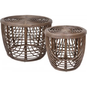 Heden sofabordsst 60/40 cm - Rattan/brun