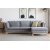 Hyggelig divan sofa - Grå + Møbelplejesæt til tekstiler