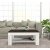 Udfrt sofabord 90 x 60 cm - Hvid/mrkebrun