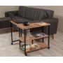 Melin sidebord 70 x 76 cm - Fyrretr/sort
