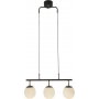Rille loftslampe - Sort/opal hvid