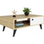 Athena sofabord 90 x 60 cm - Safir/eg/hvid