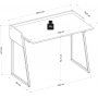 Ron skrivebord 103,6x56,8 cm - Antracit/eg