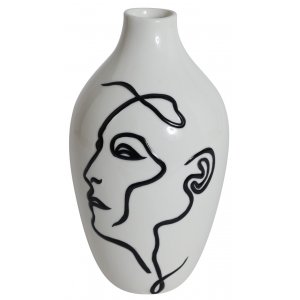 Vase Face 17 cm - hvid