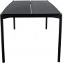 Spisebord Pelle 190x90 cm - Sortbejdset eg / Messing
