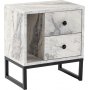 Glimmer sengebord - Freesia marmor/sort