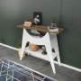 Ese sidebord 100 x 35 cm - Hvid/valnd