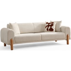 Lyke 3-personers sovesofa - Creme