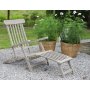 Salt liggestol med indbygget fodsttte - Gr teak