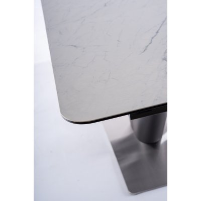 Canyon spisebord 160-220 cm - Hvid/sort