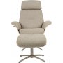 Falcon lnestol med fodskammel - Beige/hvidpigmenteret eg