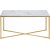 Alisma sofabord 90x50 cm - Hvid marmor/guld