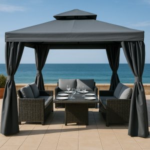 Pavillon Oxford - 300x300 cm - Mørkegrå Pavillon Oxford - 300x300 cm - Mørkegrå
