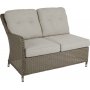 Baskemlle sofagruppe; Hjrnesofa med bord i naturrattan