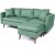 Sofia divan sofa hjre - Lysegrn